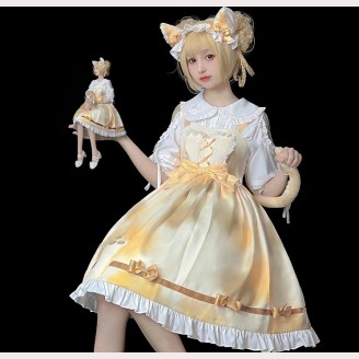 Lazy Kitten Sweet Lolita Style Dress JSK Outfit by Lolitime (UN14)
